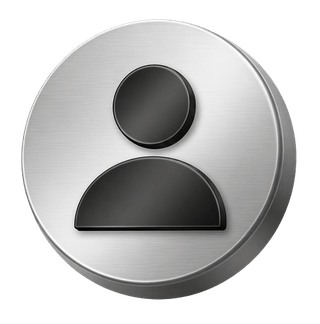 Avatar de usuario en plata 3D como ícono decorativo dentro de la página de preguntas frecuentes